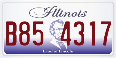IL license plate B854317