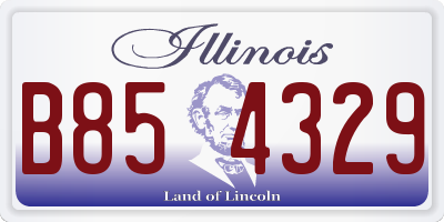 IL license plate B854329