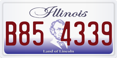 IL license plate B854339