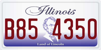 IL license plate B854350