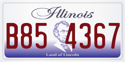 IL license plate B854367
