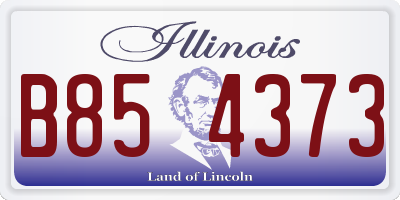 IL license plate B854373