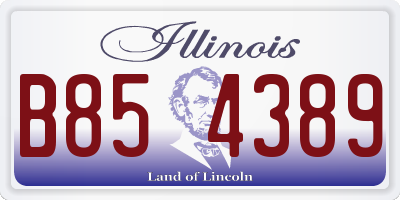 IL license plate B854389