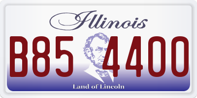 IL license plate B854400