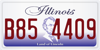 IL license plate B854409