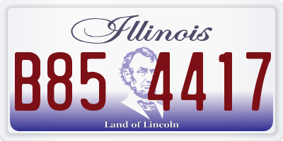 IL license plate B854417