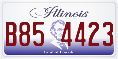 IL license plate B854423