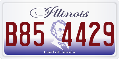 IL license plate B854429