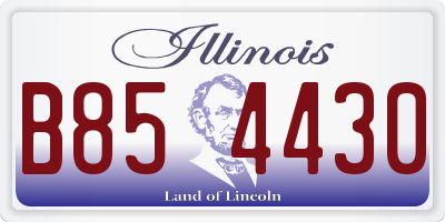 IL license plate B854430