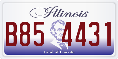 IL license plate B854431