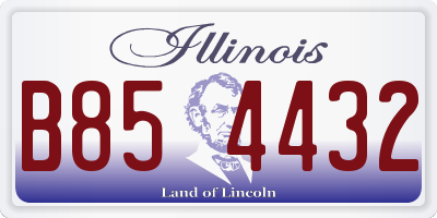 IL license plate B854432