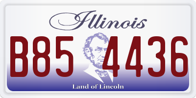IL license plate B854436