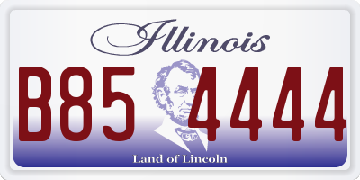 IL license plate B854444