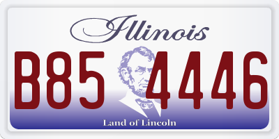 IL license plate B854446