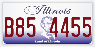 IL license plate B854455