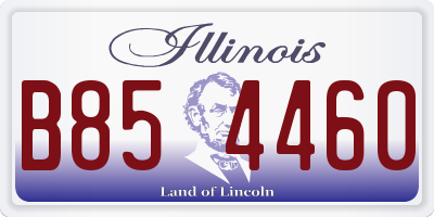 IL license plate B854460