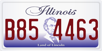 IL license plate B854463
