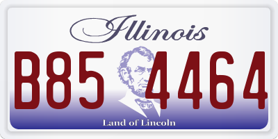IL license plate B854464