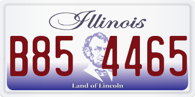 IL license plate B854465