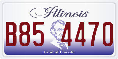 IL license plate B854470