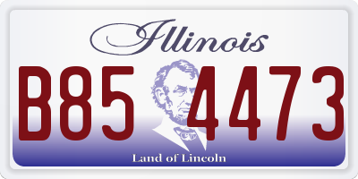 IL license plate B854473