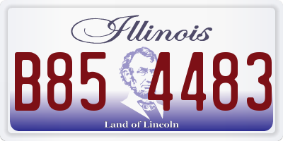 IL license plate B854483