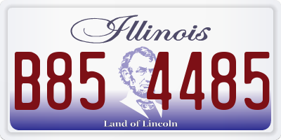 IL license plate B854485