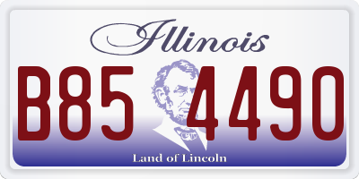 IL license plate B854490