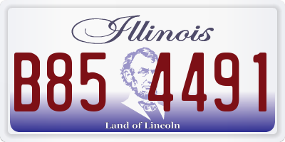 IL license plate B854491