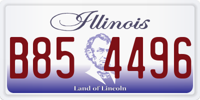 IL license plate B854496