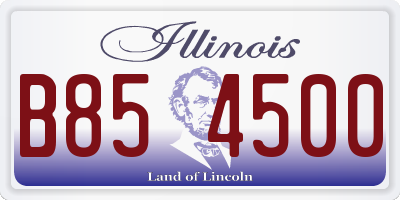 IL license plate B854500