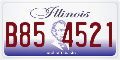 IL license plate B854521