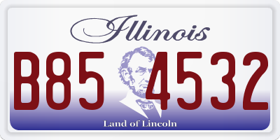IL license plate B854532