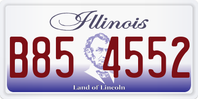 IL license plate B854552