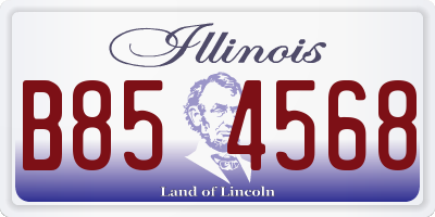 IL license plate B854568