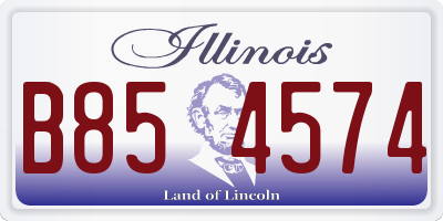 IL license plate B854574