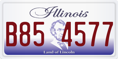 IL license plate B854577