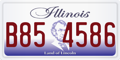 IL license plate B854586