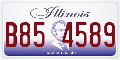 IL license plate B854589