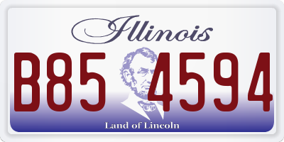 IL license plate B854594