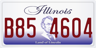 IL license plate B854604