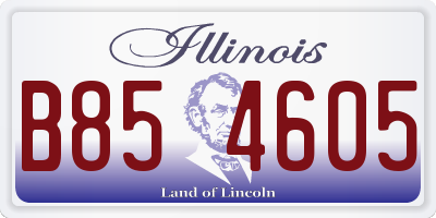 IL license plate B854605