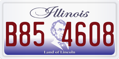 IL license plate B854608