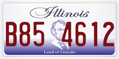 IL license plate B854612