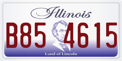 IL license plate B854615