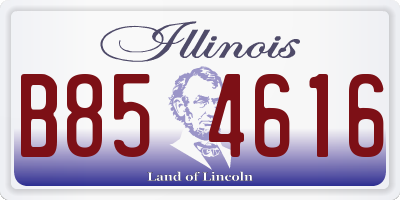 IL license plate B854616