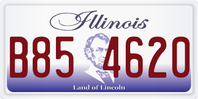 IL license plate B854620
