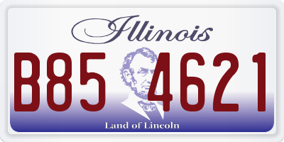 IL license plate B854621