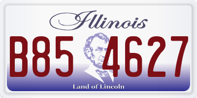 IL license plate B854627