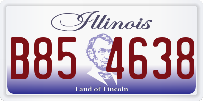 IL license plate B854638